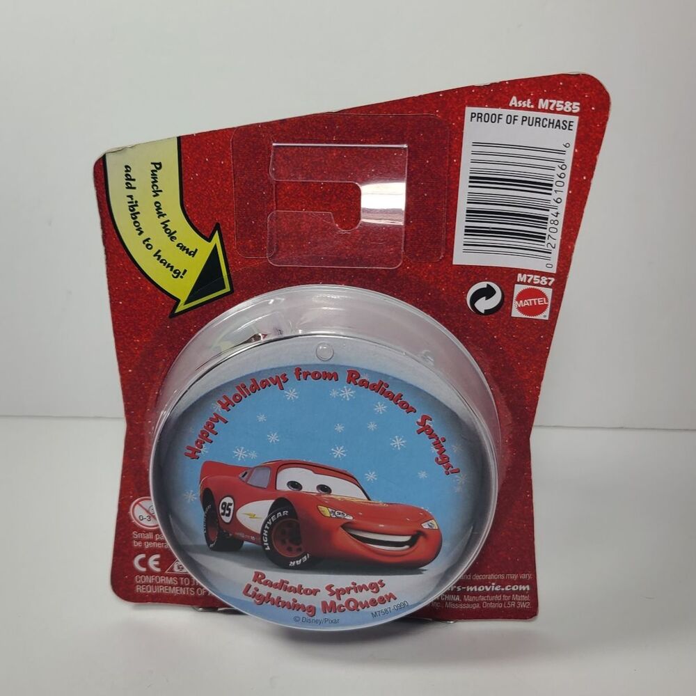 Disney Cars Holiday Ornament Radiator Springs Lightning McQueen Die-cast Toy - Picture 2 of 3